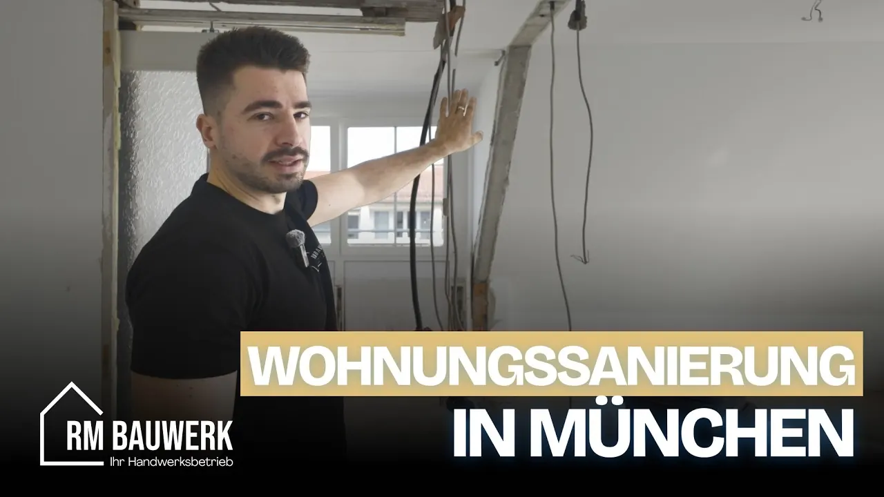 Baustellenrundgang in der entkernten Wohnung in München-Sendling